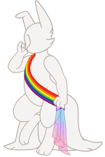 Shooting Star Sash - Rainbow - B