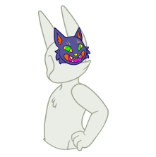 Mask - Cat -  Purple