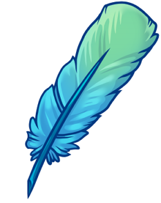 Blue Fyrefowl Feather