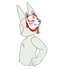 Mask - Kitsusagi - White