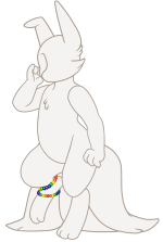 Crescent Beaded Anklet -Rainbow - B